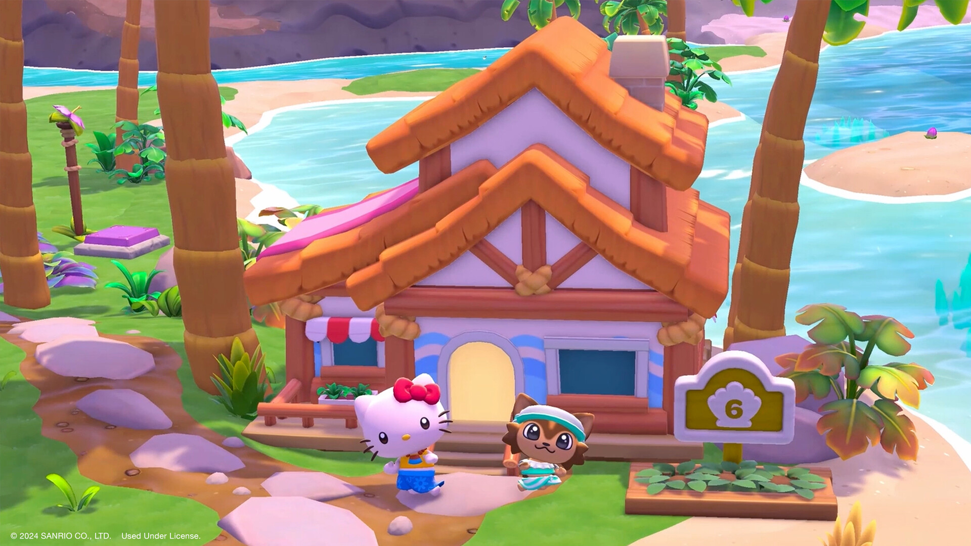 switch游戏《凯蒂猫岛屿冒险 Hello Kitty Island》美版中文+2.9.1补丁+2DLC+金手指