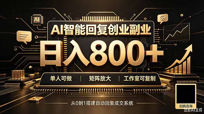 全自动AI挂机创业|个人副业→工作室全链路扶持