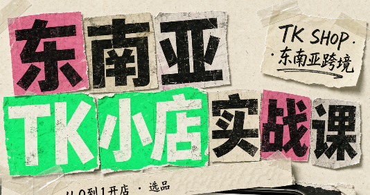 东南亚TK小店实战课(基础+进阶)
