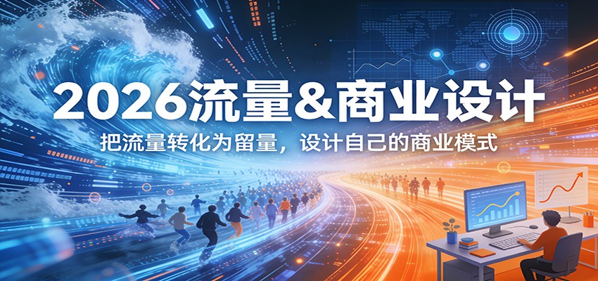 2026流量&amp;商业设计，把流量转化为留量，设计自己的商业模式
