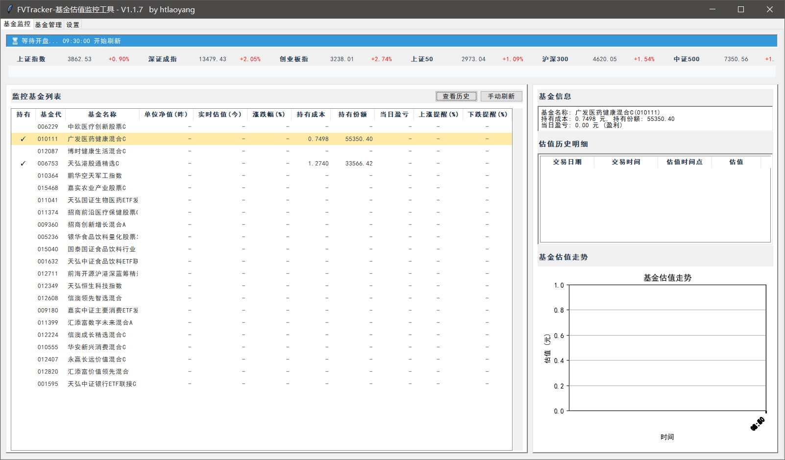 『高端精品』某团队收费888的基金操盘分析助手，多功能分析走向 估价监控 开仓预测余额 单机500+『月卡软件+使用教程』