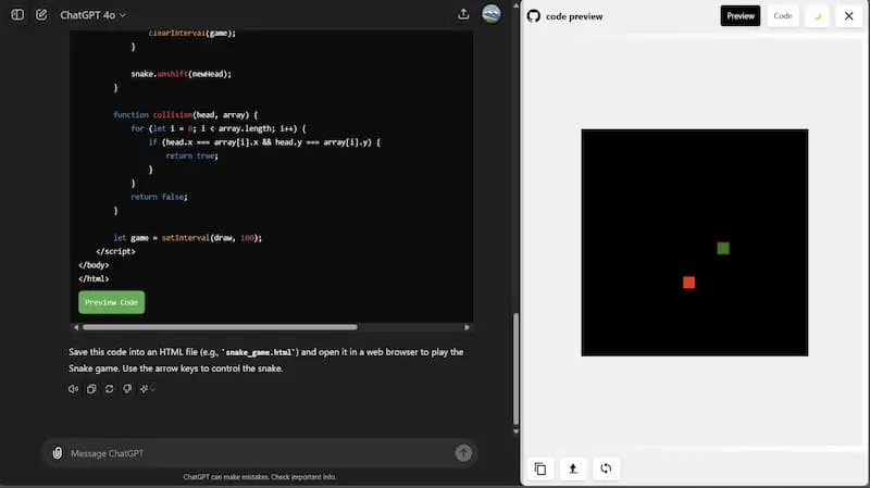 ChatGPT Code Preview｜AI编程预览工具
