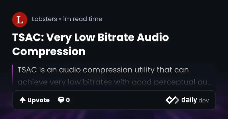 TSAC ｜音频压缩