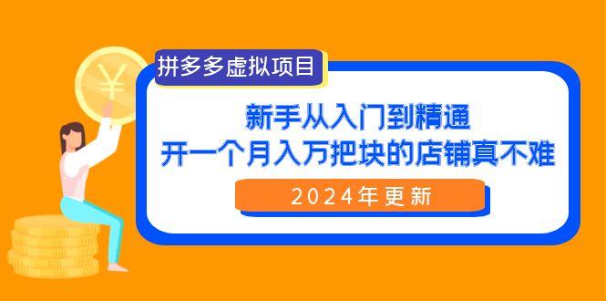 (9744期)拼多多虚拟项目：入门到精通，开一个月入万把块的店铺 真不难(24年更新)