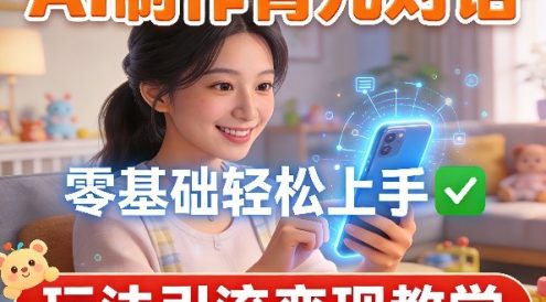 AI制作育儿对话,零基础轻松上手,玩法引流变现教学