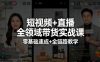 短视频+直播全领域带货实战课，零基础速成+全链路教学(更新04月)