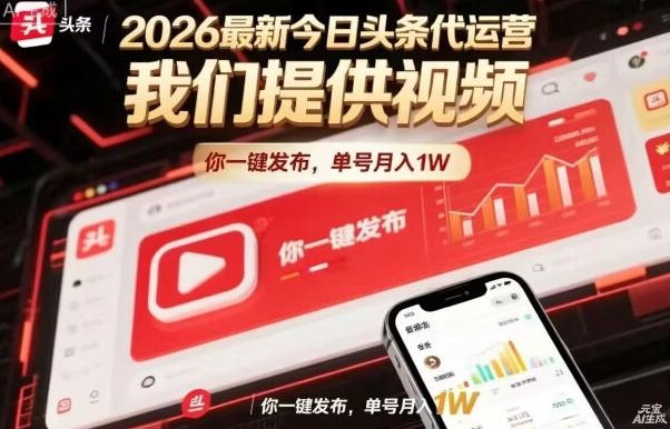 今日头条躺賺模式，你9我1，操作简单，一键发布，单机日入数百，长期合作【揭秘】