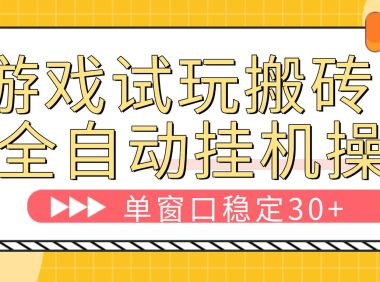 全自动试玩挂机搬砖项目正版脚本持续维护