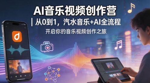 AI音乐视频创作营｜从0到1，汽水音乐+AI全流程，开启你的音乐视频创作之旅