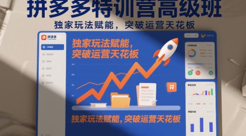 拼多多特训营高阶班，独家玩法赋能，突破运营天花板(更新26年5月01日)