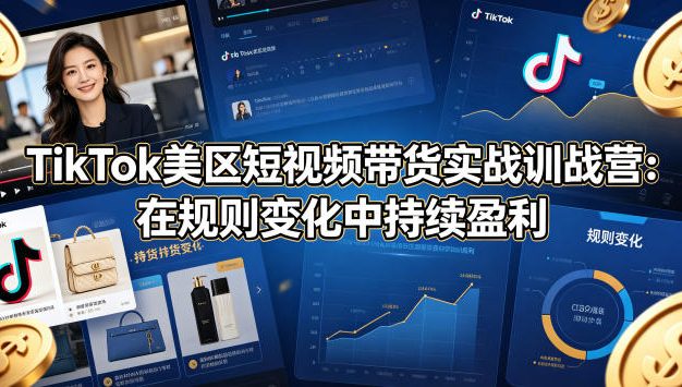 TikTok美区短视频带货实战训战营:在规则变化中持续盈利