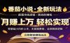 番茄小说5月最新独家玩法，稳定落地实测月入过万！