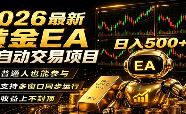 2026黄金EA全自动量化,零技术·全自动·收益上不封顶,低门槛日入500+