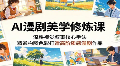AI漫剧美学修炼课:深耕视觉叙事核心手法,精通构图色彩打造高阶质感漫剧作品
