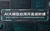 AI大模型应用开发进阶课：精通提示词编写技巧，多平台搭建部署技能实现商用化应用