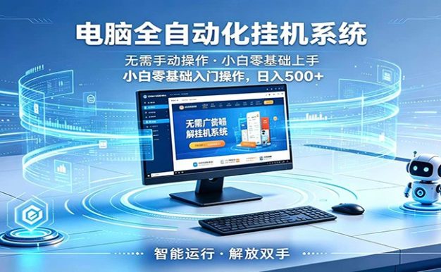 智能广告挂机无需值守,小白上手轻松实现每日增收