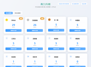 班级学生平时表现记录 积分抽奖系统源码 全开源