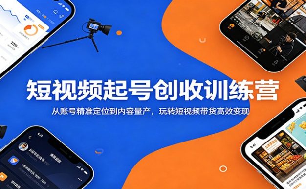 短视频起号创收训练营:从账号精准定位到内容量产,玩转短视频带货高效变现