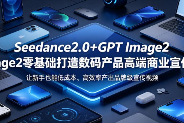Seedance2.0+GPT Image2零基础打造数码产品高端商业宣传片,让新手也能低成本、高效率产出品牌级宣传视频