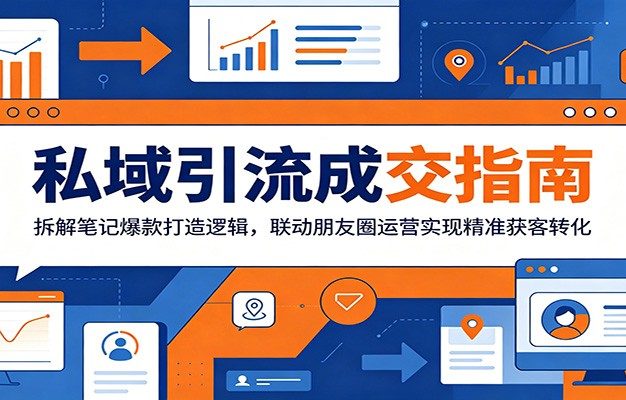 私域引流成交指南:拆解笔记爆款打造逻辑,联动朋友圈运营实现精准获客转化