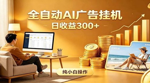 AI风口项目,全程解放双手,后台自动运行赚取收益,每天稳定收益300+
