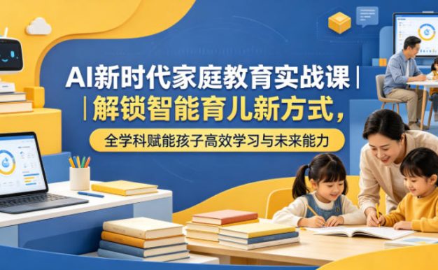 AI新时代家庭教育实战课|解锁智能育儿新方式,全学科赋能孩子高效学习与未来能力