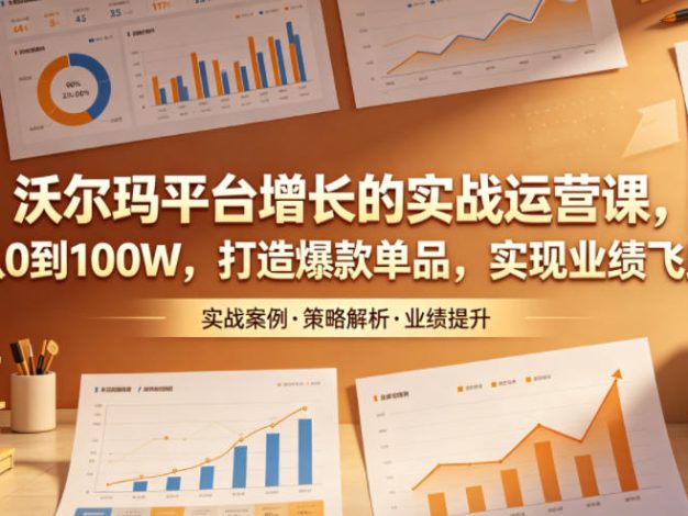 沃尔玛平台增长的实战运营课,从0到100W,打造爆款单品,实现业绩飞跃