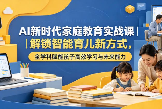 AI新时代家庭教育实战课|解锁智能育儿新方式,全学科赋能孩子高效学习与未来能力