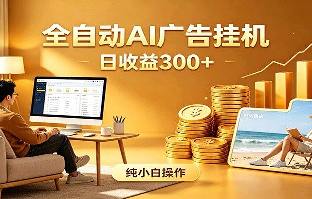 AI风口项目,全程解放双手,后台自动运行赚取收益,每天稳定收益300+