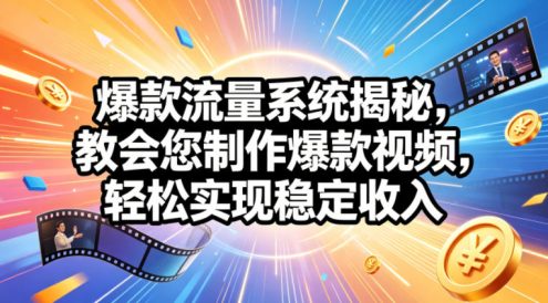 爆款流量系统揭秘，教会您制作爆款视频，轻松实现稳定收入【原创双语字幕】