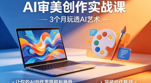AI审美创作实战课,3个月玩透AI艺术,让你的AI创作思路脱胎换骨,突破创作瓶颈(更新0617)
