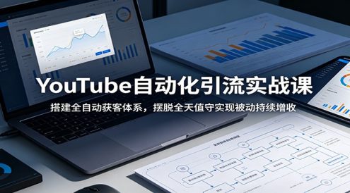 YouTube自动化引流实战课:搭建全自动获客体系,摆脱全天值守实现被动持续增收