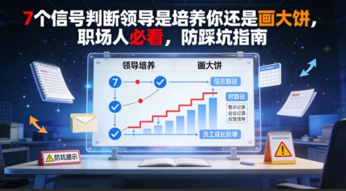 付费文章:7个信号判断领导是培养你还是画大饼,职场人必看,防踩坑指南
