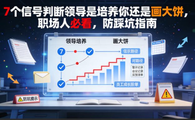 付费文章:7个信号判断领导是培养你还是画大饼,职场人必看,防踩坑指南