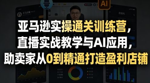 亚马逊实操通关训练营,直播实战教学与AI应用,助卖家从0到精通打造盈利店铺(更新6月18日)