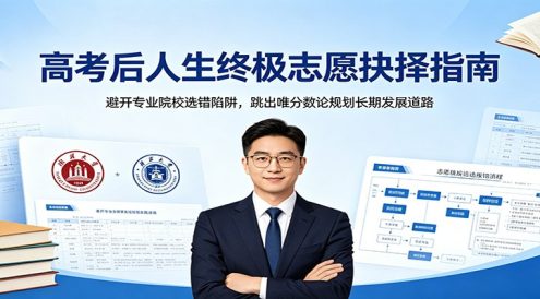 高考后人生终极志愿抉择指南:避开专业院校选错陷阱,跳出唯分数论规划长期发展道路