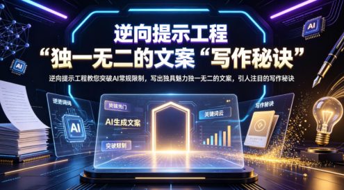 逆向提示工程教您突破AI常规限制,写出独具魅力独一无二的文案,引人注目的写作秘诀【原创双语字幕】