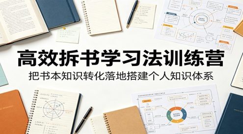 高效拆书学习法训练营,把书本知识转化落地搭建个人知识体系