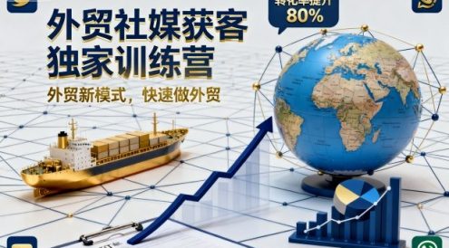 外贸社媒获客独家训练营,外贸新模式,快速做外贸(更新26年6月)