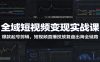 全域短视频变现实战课：爆款起号剪辑，短视频直播投放复盘出海全链路