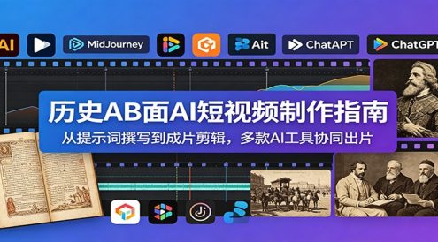 历史AB面AI短视频制作指南：从提示词撰写到成片剪辑，多款AI工具协同出片