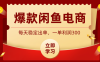 爆款闲鱼电商，卖法简单粗暴，长期稳定可做，一单利润300