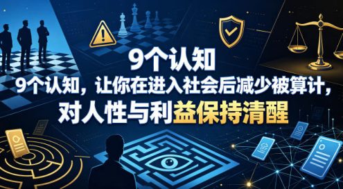 付费文章：9个认知，让你在进入社会后减少被算计，对人性与利益保持清醒