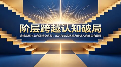 阶层跨越认知破局：读懂底层向上突围核心真相，五大稀缺品质助力普通人突破固有圈层