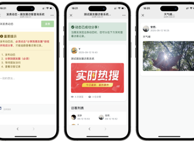 最新UI微信朋友圈访客记录系统修复版源码