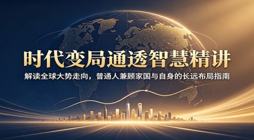 时代变局通透智慧精讲:解读全球大势走向,普通人兼顾家国与自身的长远布局指南