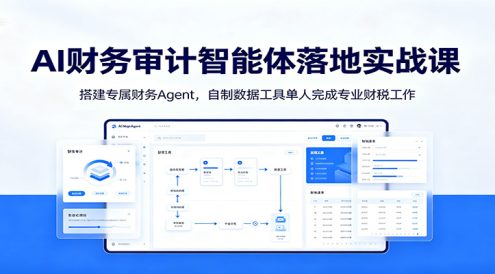 AI财务审计智能体落地实战课:搭建专属财务Agent,自制数据工具单人完成专业财税工作