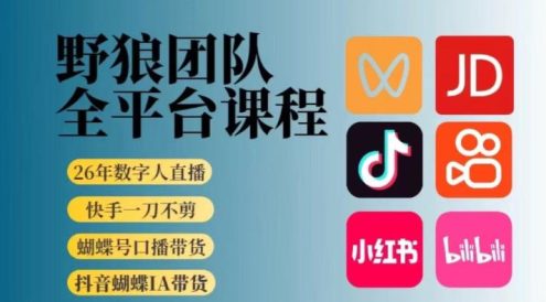 野狼团队2026新版全平台短视频带货教学,打开流量突破口,开始Ai带货(更新0709)