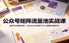 公众号矩阵流量池实战课：多账号IP搭建运营，DeepSeek批量产出入池爆款完整体系