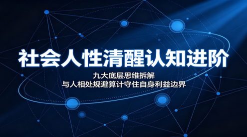 社会人性清醒认知进阶:九大底层思维拆解,与人相处规避算计守住自身利益边界